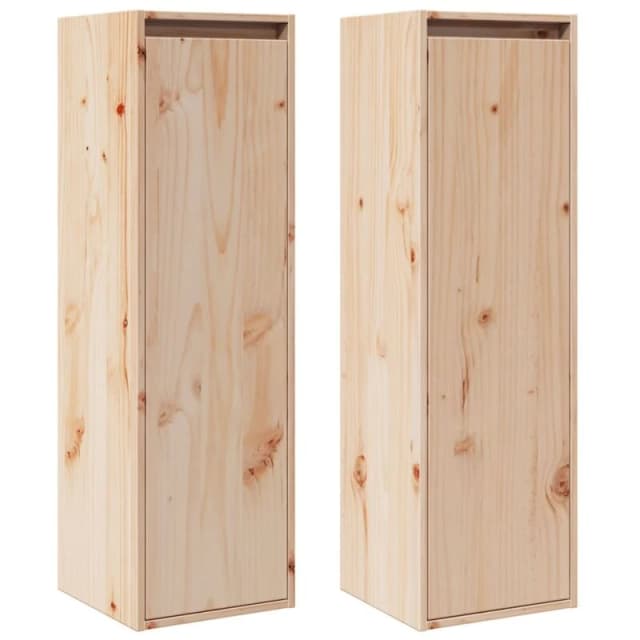 VIDAXL Wall Cabinets 2 pcs 30x30x100cm Solid Pinewood Vidaxl 8720286840986