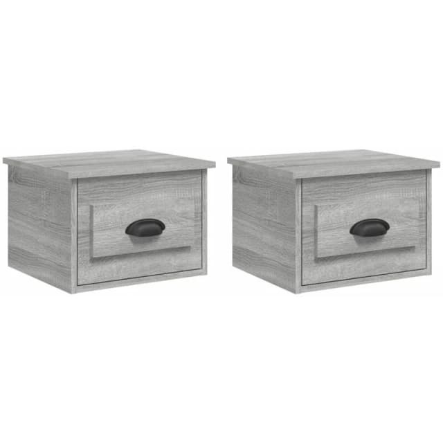 VIDAXL Wall-mounted Bedside Cabinets 2 pcs Grey Sonoma 41.5x36x28cm Vidaxl 8720845792794
