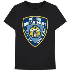 New York City - Police Dept. Badge Unisex Large T-Shirt - Black