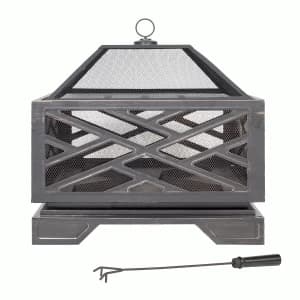 La Hacienda Brooklyn Deep Steel Fire Pit with Grill