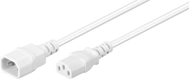 Microconnect PE040610W power cable White 1m C14 coupler C13 coupler