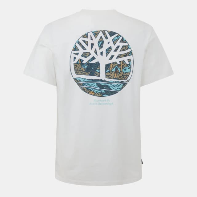 Timberland Illustrated Tree Logo T-Shirt Off White L