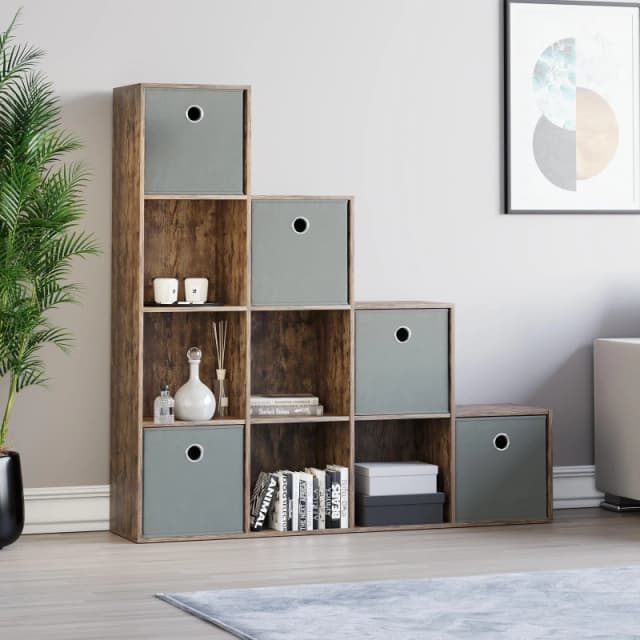 Lassic 10 Cube Storage Unit DB + Set of 5 Storage Cubes Grey unisex 10 Unit