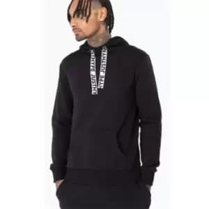 Hype Black Drawstring Mens Pullover Hoodie - Black