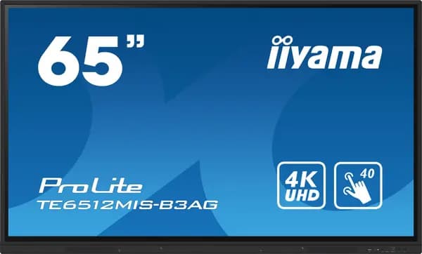 iiyama 65" TE6512MIS-B3AG 4K Ultra HD Interactive Touch Screen Display