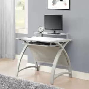 Helsinki Curve Grey Ash/Glass Desk 900