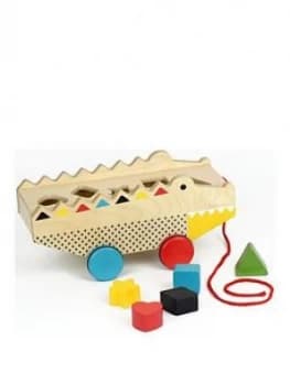 Petit Collage Rock N Roll Alligator Pull Along Shape Sorter