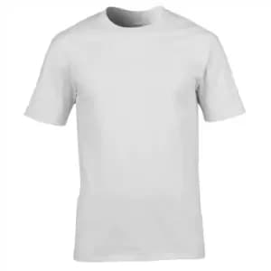 Gildan Mens Premium Cotton Ring Spun Short Sleeve T-Shirt (2XL) (White)
