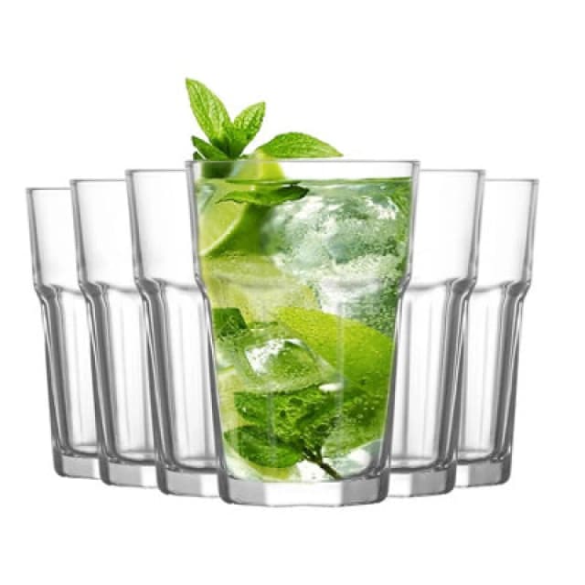 LAV Glassware Lav Aras Highball Glasses - 365Ml - Clear - Pack Of 6