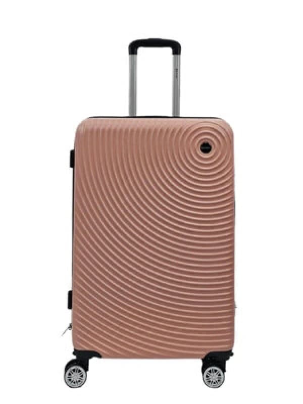 Eagles Hard Shell Suitcase 8 Wheel Luggage Case Travel Bag Rose Gold