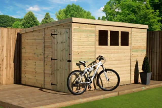Empire Sheds Empire 2500 Pent 8X8 Pressure Treated Tongue And Groove Wooden Garden Shed Door Left Side Panel (8' X 8' / 8ft X 8ft) (8X8)