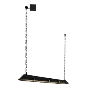 Tubalar Straight Bar Pendant Ceiling Light Black Matt, Plastic Matt, Metal