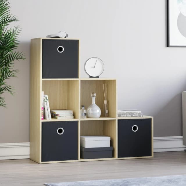 Lassic 6 Cube Storage Unit (O) + Set of 3 Storage Cubes Black unisex 6 Unit