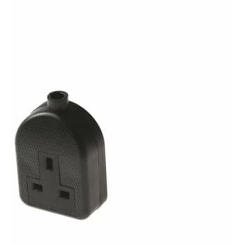 RTS1GB Extension Socket 1-Gang 13AMP Rubber - Black - SMJ