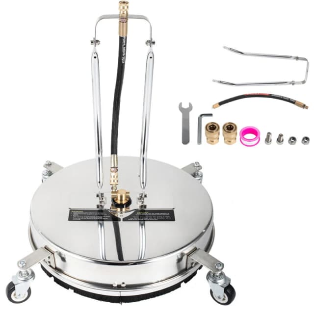 VEVOR Mophorn 18' Surface Cleaner 4000 psi Pressure Washer 1/4' qc Stainless Steel Twin Rotary Arm for Decks QDXDJ18CBDZJ00001V0