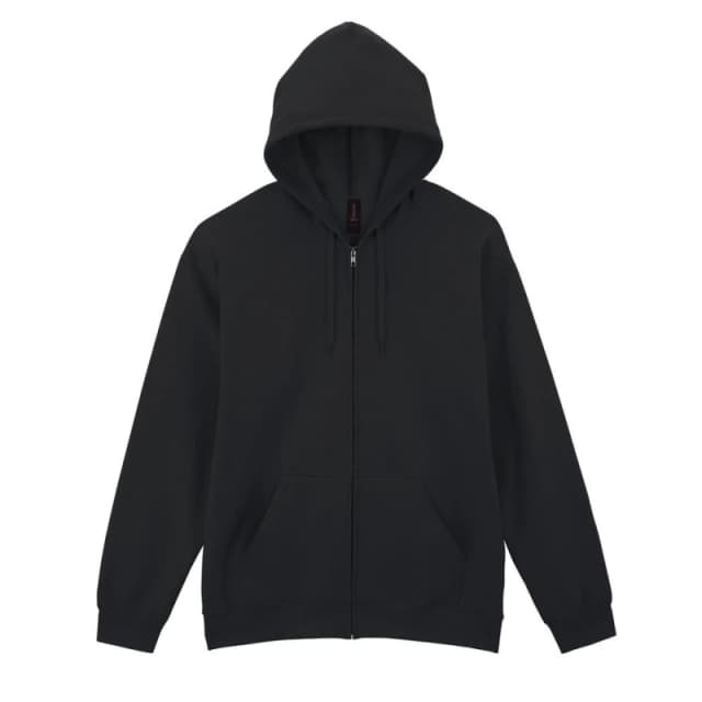 Gildan Mens Softstyle Fleece Midweight Full Zip Hoodie in Black Size: Small Black Male S