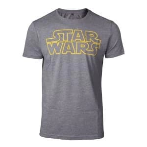 Star Wars - Outlines Logo Mens Medium T-Shirt - Grey