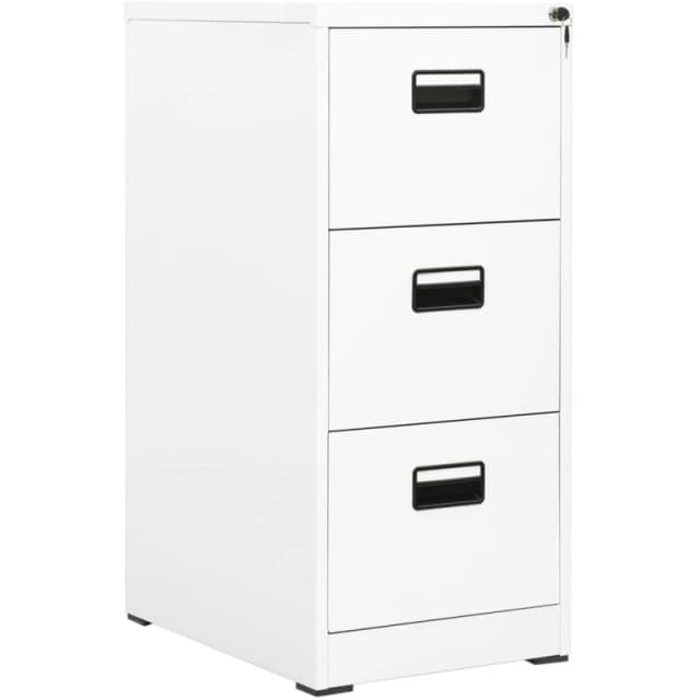 VIDAXL Filing Cabinet White 46x62x102.5cm Steel Vidaxl 8720286565865
