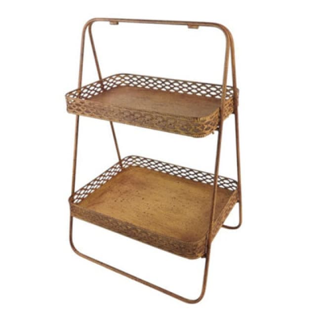 Minster Display Shelf - Metal - L38 X W29 X H59cm - Rusty
