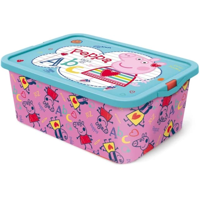 Peppa Pig Set Of 2 Peppa Pig Storage Boxes Bright Pink