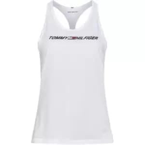 Tommy Sport Graphic Mesh C-Nk Tank Top - White