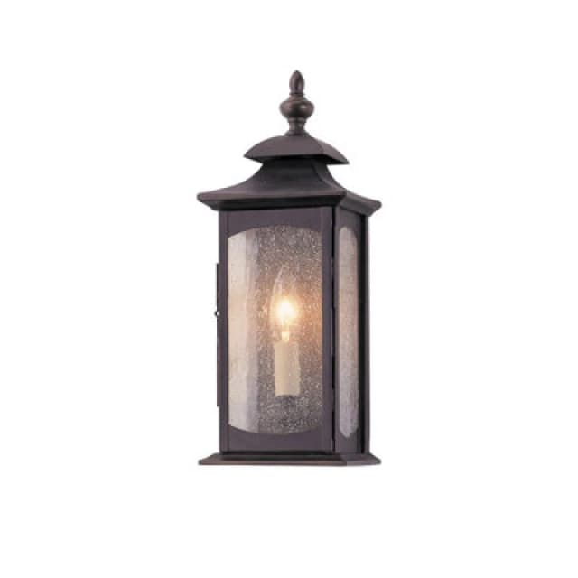 Netlighting Feiss Market Square Outdoor 1 Light Wall Light Oil Rubbed Bronze IP44 Brown