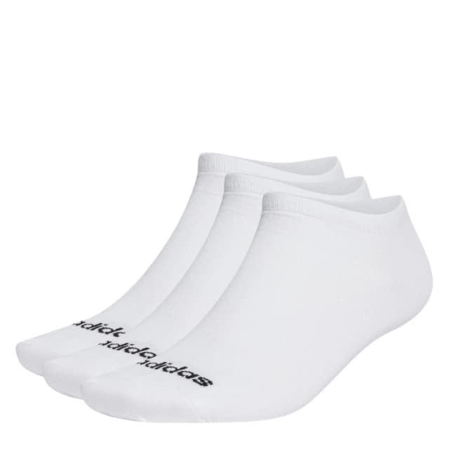 adidas Low Cut 3 Pack No Show Socks - White White 14 - 17