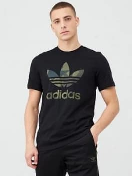 Adidas Originals Camo Logo T-Shirt - Black