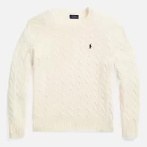 Polo Ralph Lauren Mens Wool & Cashmere Cable Knitted Jumper - Andover Cream - L