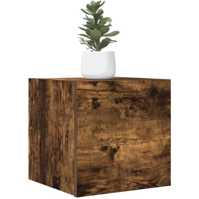 Vidaxl Wall Mounted TV Cabinet Smoked Oak 30.5X30X30 Cm, Brown 815135