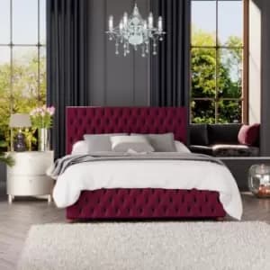 Laurence Llewelyn-Bowen Laurence Llewelyn Bowen Seren Ottoman Storage Bed Plush Velvet Berry King