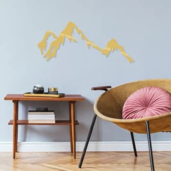 Mountain - Gold Gold Decorative Metal Wall Accessory