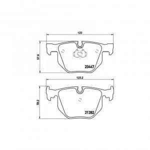 Rear Brake Pad Set BREMBO P 06 029