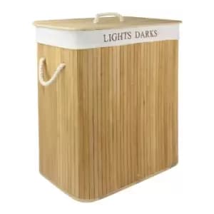 Light & Dark Bamboo Laundry Hamper M&W