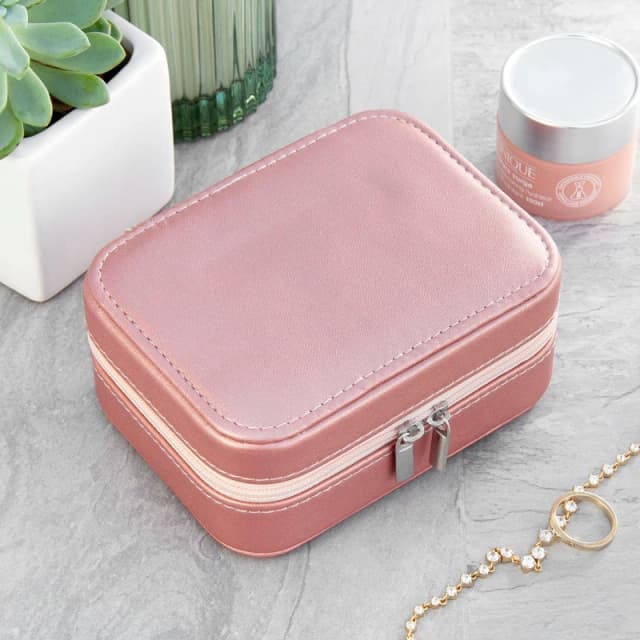 Treat Republic Sparkly Travel Jewellery Case Pink