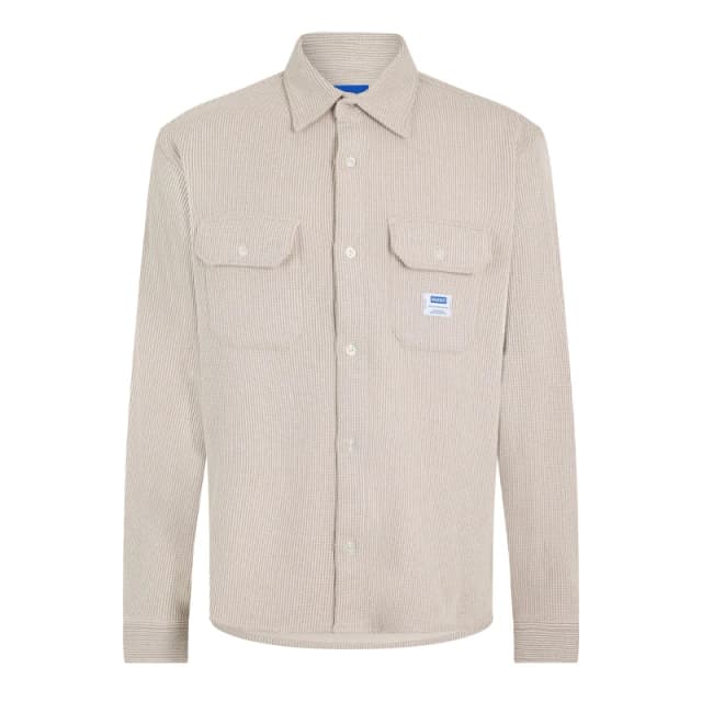 Boss Mens Ekynone Long Sleeve Oxford Shirt Open White male XS