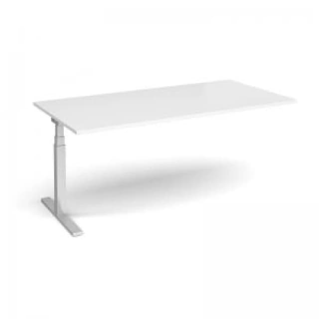 Elev8 Elev8 Touch boardroom table add on unit 2000mm x 1000mm - silver frame, white top White EVTBT20-AB-S-WH