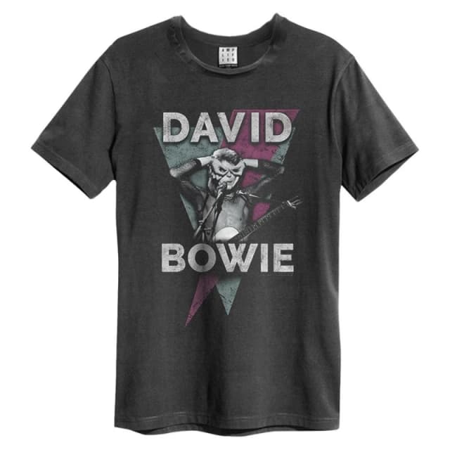 Amplified Amplified Men Look Into My Eyes David Bowie T-Shirt in Charcoal Size: Small Charcoal S Male 5063470345434