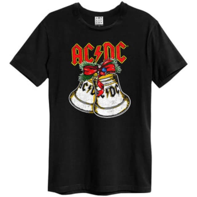 Amplified Amplified Men Jingle Bells AC DC Christmas T-Shirt in Black Size: 2X-large Black XXL Male 5059699797505