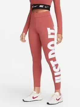 Nike NSW Essential Just Do It Legging - Rust , Rust, Size L, Women
