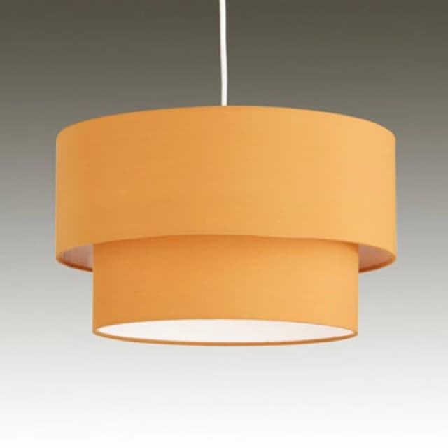 K Living Rona Ochre 2 Tier Pendant Shade With Inner White Lining Non Electric