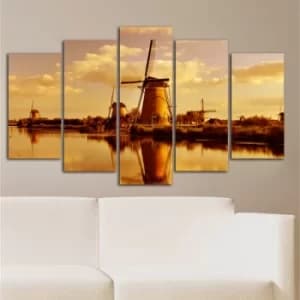5PMDF-3 Multicolor Decorative MDF Painting (5 Pieces)