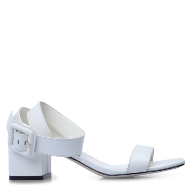 Boss Womens Charlize Sand Heeled Sandals Open White female 3 (36)