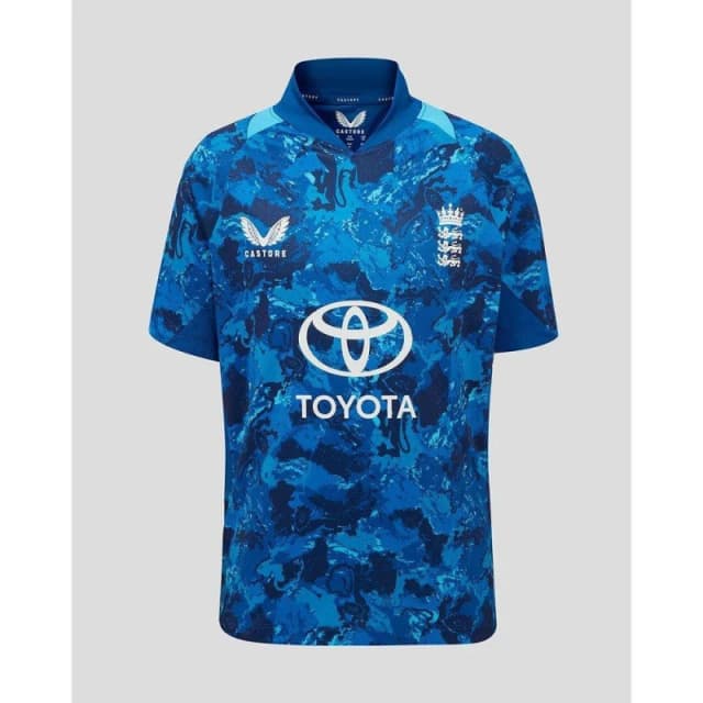 Castore England ODI Shirt 2025 Juniors True Blue/Blue male 7-8 (S)