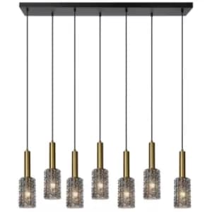 Lucide CORALIE - Bar Pendant Light - 7xE27 - Matt Gold, Brass