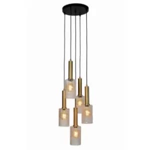 Lucide coralie - Cluster Pendant Light - Ø30cm - 5xE27 - Transparant