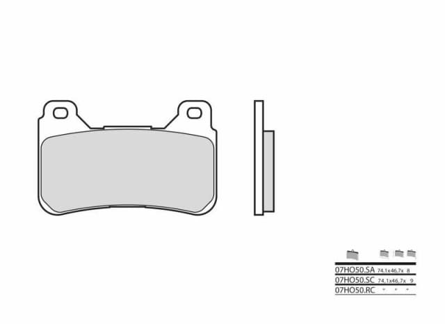 Brembo S.p.A. Street Sintered Metal Brake pads - 07HO50SA