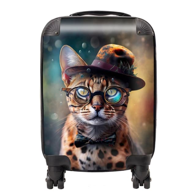 Warren Reed - Designer Bengal Cat Face Splashart Suitcase Size: Large Multicolor Unisex Large