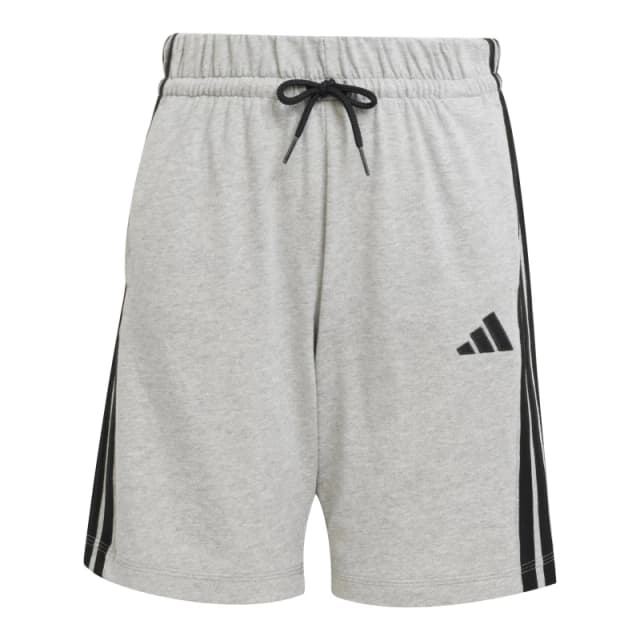 adidas Essentials 3 Stripe Jersey Short Juniors Grey /Black male 13 Years