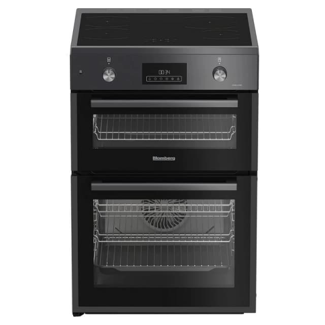 Blomberg HIRN651N 60cm Double Oven Electric Cooker with Induction Hob in Anthracite